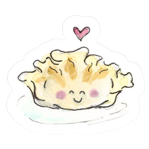Smiling dumpling sticker