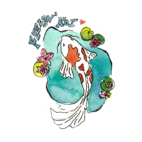 Koi fish sticker
