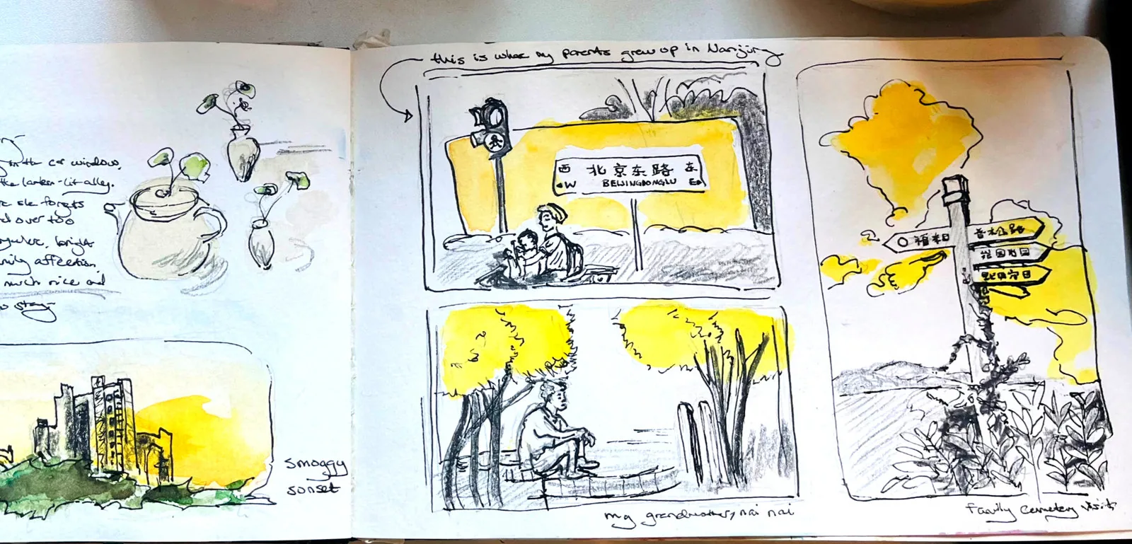 A page from Ashley's sketchbook