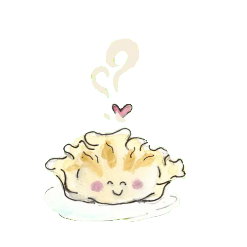 A steaming dumpling with a small heart